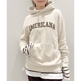 アメリカーナ(AMERICANA)の【Americana/アメリカーナ】Logo Parka ナチュラル(パーカー)