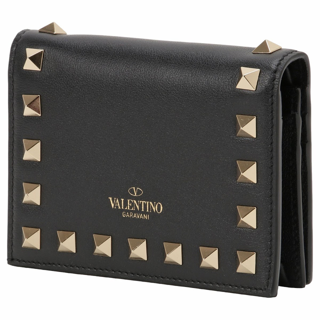 VALENTINO(ヴァレンティノ)のヴァレンティノ VALENTINOロックスタッズ二つ折り財布 【35%OFF】 レディースのファッション小物(財布)の商品写真