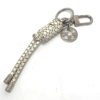 ルイヴィトン(LOUIS VUITTON)のルイヴィトン LOUIS VUITTON キーリング MP1622 クリストファーネメス キーホルダー バッグチャーム ホワイト(キーホルダー)