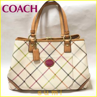 COACH トートバッグ ペイトン タッターソール スモールトート