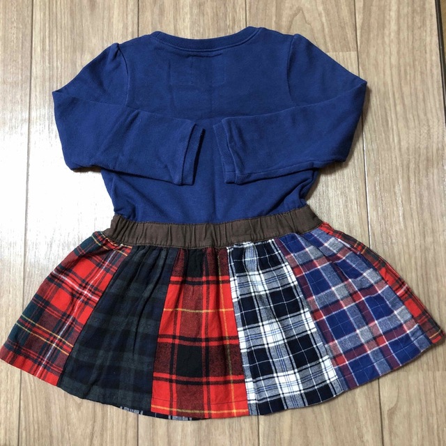 mikihouse(ミキハウス)のミキハウス　ワンピース　パッチワーク　100 キッズ/ベビー/マタニティのキッズ服女の子用(90cm~)(ワンピース)の商品写真