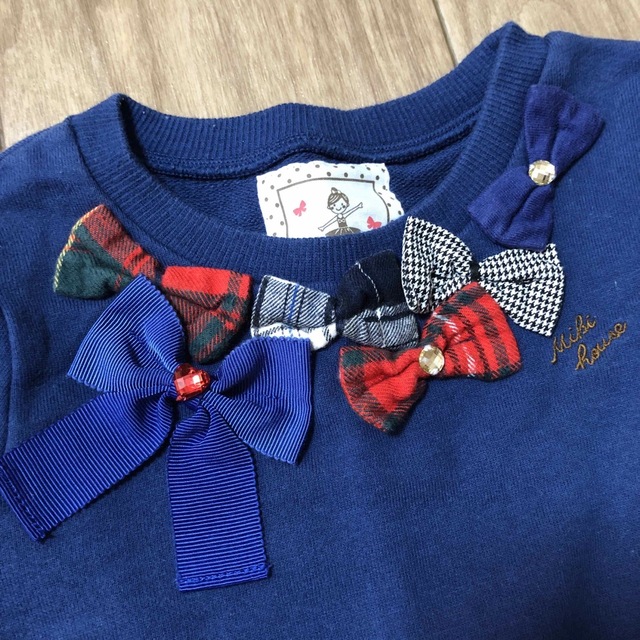 mikihouse(ミキハウス)のミキハウス　ワンピース　パッチワーク　100 キッズ/ベビー/マタニティのキッズ服女の子用(90cm~)(ワンピース)の商品写真