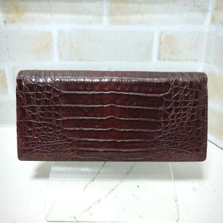 ☆カイマン ワニ革 長財布/カードホルダー 小銭入れ付き