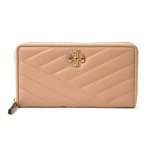 新品 トリーバーチ TORY BURCH 長財布 キラ シェブロン デヴォン サンド