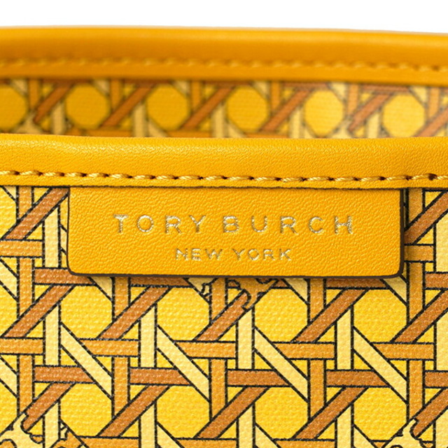 新品 トリーバーチ TORY BURCH トートバッグ バスケットウィーブ サンセットグロウ