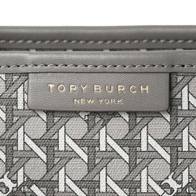 新品 トリーバーチ TORY BURCH トートバッグ バスケットウィーブ ジンク