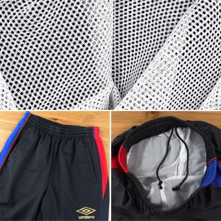 UMBRO ナイロンパンツ サイドライン デサント