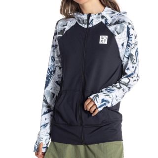 ロキシー(Roxy)のROXY WATERCOLOR LEAF ZIP ラッシュ パーカー UVカット(パーカー)