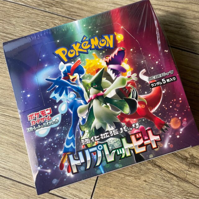 ポケモン(ポケモン)の新品 未開封 トリプレットビート BOX ポケモンカード　シュリンク付き　ポケカ エンタメ/ホビーのトレーディングカード(Box/デッキ/パック)の商品写真