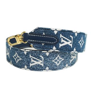 ルイヴィトン(LOUIS VUITTON)のルイ ヴィトン ショルダーストラップ モノグラム ジャカード デニム カーフ レザー ブルー 青 J75051 箱付 LOUIS VUITTON（新品・未使用品）(その他)