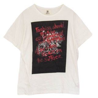 ヨウジヤマモト(Yohji Yamamoto)のYohji Yamamoto ヨウジヤマモト Ｔシャツ ND-T75-997 B Yohji Yamamoto PRINT T A 朝倉優佳 山本耀司メッセージ 半袖 Tシャツ ホワイト系 2【中古】(シャツ)