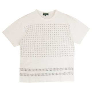 コムデギャルソンオムプリュス(COMME des GARCONS HOMME PLUS)のCOMME des GARCONS HOMME PLUS コムデギャルソンオムプリュス AD2006 PS-T207 EVER GREEN エバーグリーン スタッズプリント クルーネック 半袖 Tシャツ ホワイト系 S【中古】(Tシャツ/カットソー(半袖/袖なし))