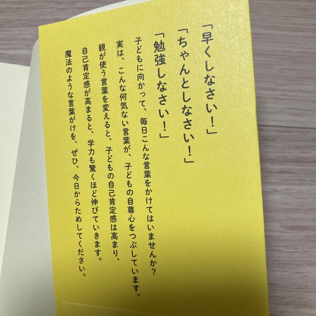 子どもの自己肯定感を高める１０の魔法のことば エンタメ/ホビーの雑誌(結婚/出産/子育て)の商品写真