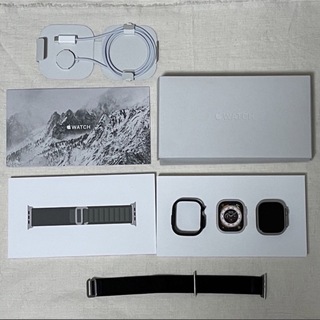 アップルウォッチ(Apple Watch)のほぼ新品です！Apple Watch ultra グリーンアルパインループ M(腕時計(デジタル))