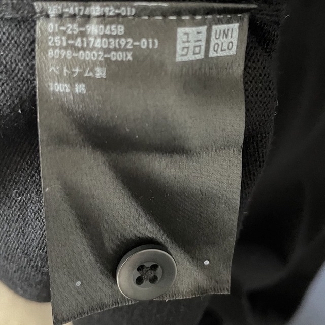 UNIQLO(ユニクロ)の【中古品】ユニクロ　ウィメンズ　カーディガン　黒　XLサイズ レディースのトップス(カーディガン)の商品写真