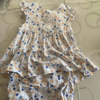 美品CELINE baby♡オーガンジーのエプロン\u0026ワンピースのセット90