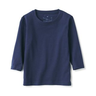 ムジルシリョウヒン(MUJI (無印良品))の新品★ 無印良品 ベビー 長袖Tシャツ ロングTシャツ ロンT ネイビー 90(Tシャツ/カットソー)