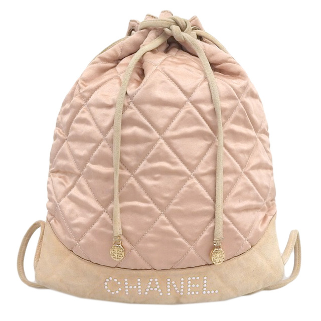 CHANEL - 【本物保証】 シャネル CHANEL ロゴ 巾着 リュック CHANEL - 【本物保証】 シャネル CHANEL ロゴ 巾着 リュック