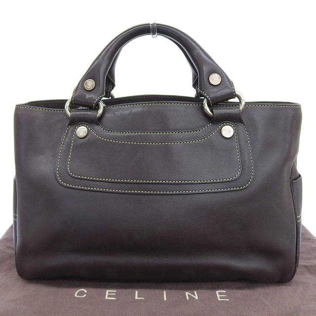 【本物保証】 布袋付 超美品 セリーヌ CELINE ブギーバッグ ハンドバッグ レザー ダークブラウン | フリマアプリ ラクマ