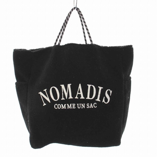 ノマディス NOMADIS 22AW ボアロゴトートバッグ 黒 ブラック