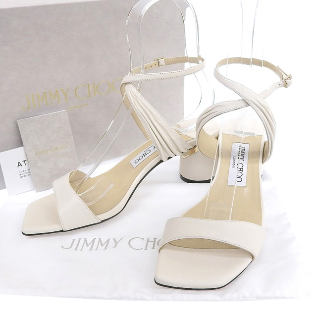 【本物保証】 箱・布袋・保付 新品同様 ジミーチュウ JIMMY CHOO ストラップ ヒール サンダル パンプス ラテ Latte 靴 37  JAGO60 | フリマアプリ ラクマ