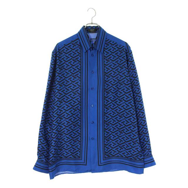 VERSACE - ヴェルサーチ 22SS 1003941 1A02816 ロゴシルク長袖シャツ