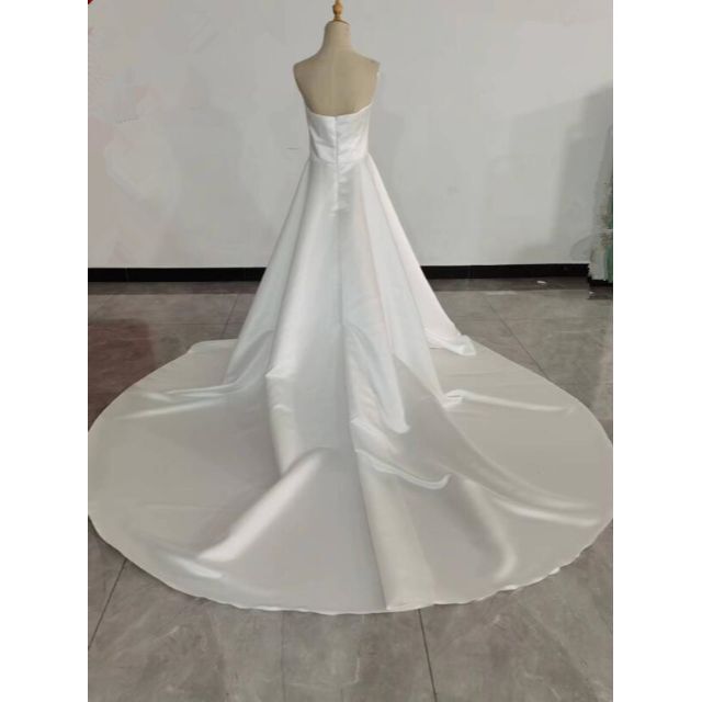 ウェディングドレス ホワイト ビスチェライン トレーン 高品質!結婚式/二次会