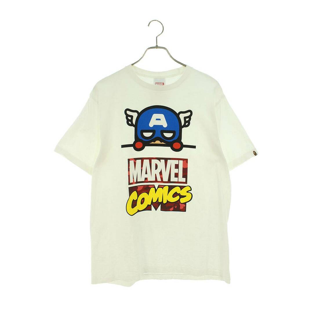 アベイシングエイプ MARVELコラボプリントTシャツ メンズ Lトップス