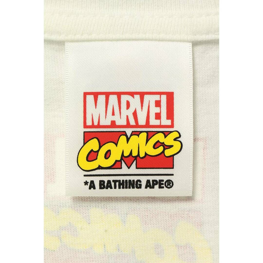 アベイシングエイプ MARVELコラボプリントTシャツ メンズ L