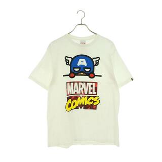 アベイシングエイプ(A BATHING APE)のアベイシングエイプ MARVELコラボプリントTシャツ メンズ L(Tシャツ/カットソー(半袖/袖なし))