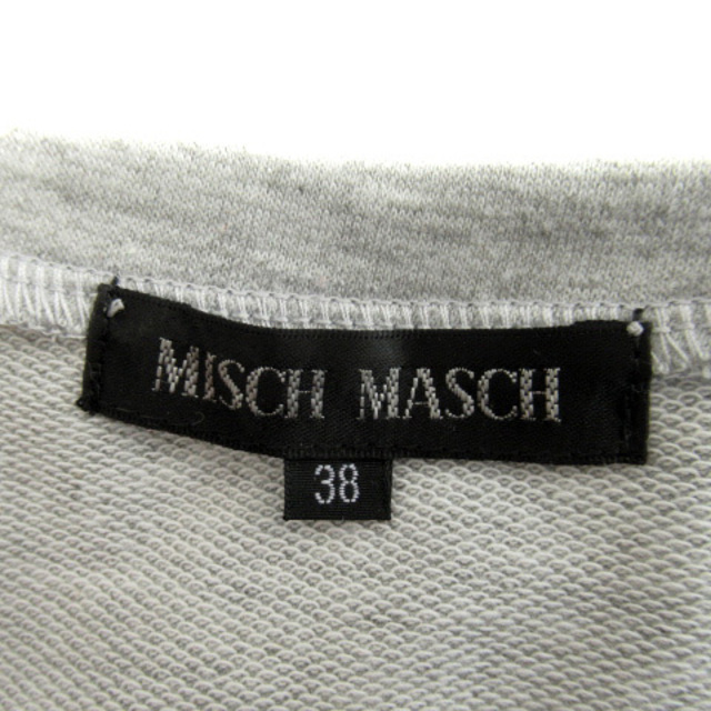 MISCH MASCH(ミッシュマッシュ)のミッシュマッシュ カットソー 長袖 花柄 刺繍 シースルー 38 M グレー レディースのトップス(カットソー(長袖/七分))の商品写真