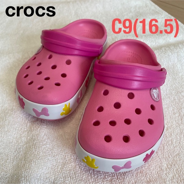 crocs 【クロックス】C9(16.5センチ)ミニーちゃん ピンクの通販 by りーさん クロックス キッズ サンダル 16.5センチ