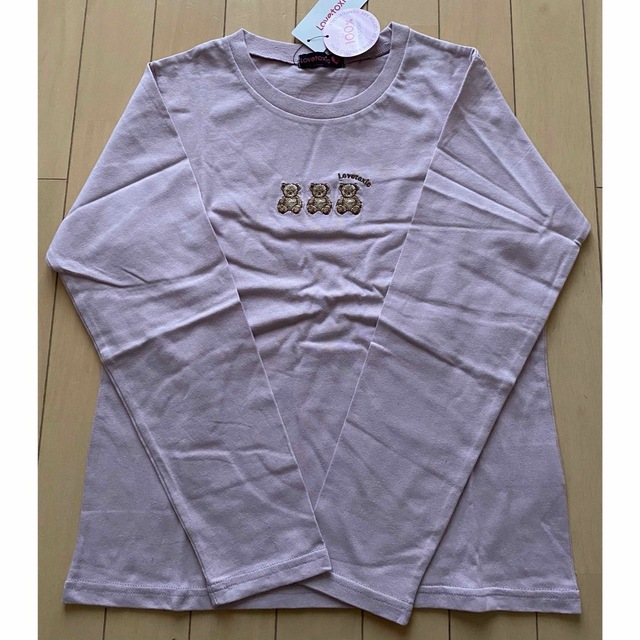 lovetoxic(ラブトキシック)のラブトキシック ベアー刺しゅう長袖Tシャツ サイズM(150) キッズ/ベビー/マタニティのキッズ服女の子用(90cm~)(Tシャツ/カットソー)の商品写真