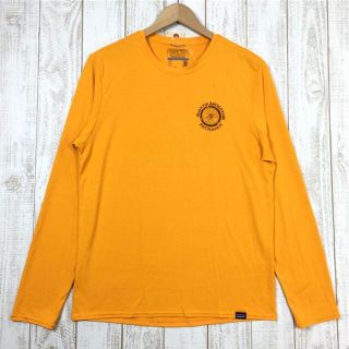 パタゴニア(patagonia)のMENs S  パタゴニア ロングスリーブ キャプリーン クール デイリー グラフィック シャツ Tシャツ ロンT PATAGONIA 45190 TRMX オレンジ系(その他)