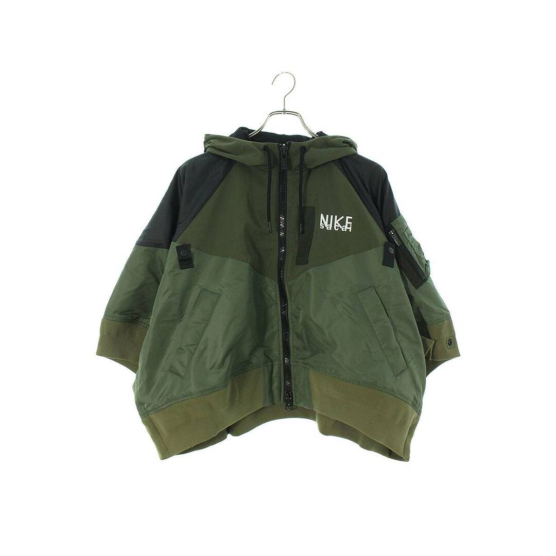 NIKE - ナイキ ×サカイ Sacai  Full zip HD jacket DQ9049-325 ロゴプリントナイロンブルゾン レディース XL