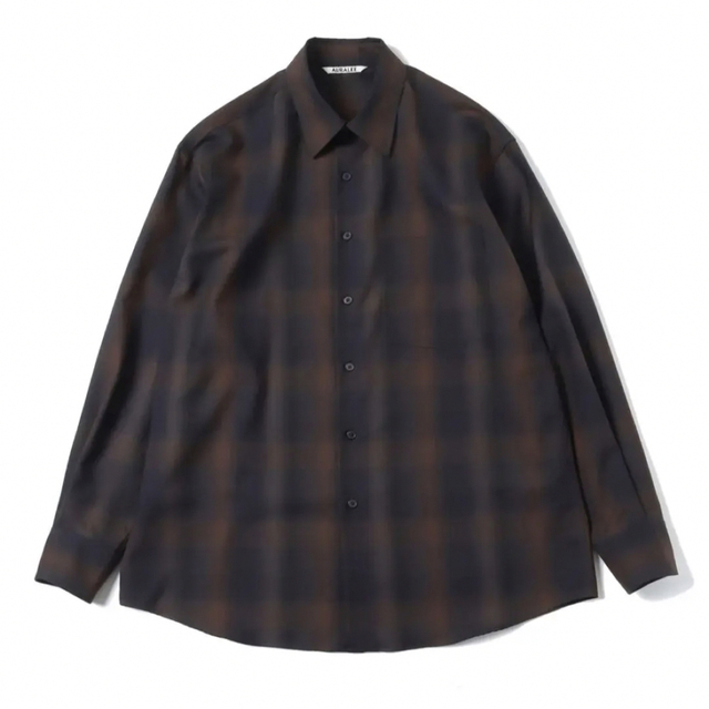 AURALEE - SUPER LIGHT WOOL CHECK SHIRTの通販 by fxu|オーラリー
