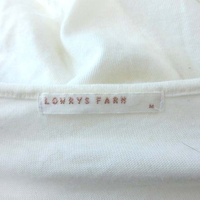 LOWRYS FARM(ローリーズファーム)のローリーズファーム ニット カットソー 長袖 Uネック M 白 ■MO レディースのトップス(ニット/セーター)の商品写真