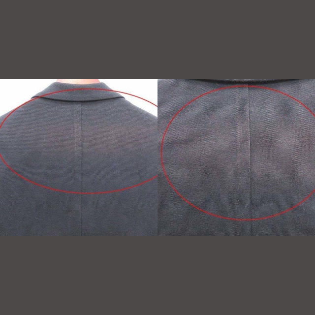 COMME CA ISM(コムサイズム)のコムサイズム テーラードジャケット シングル 背抜き パイピング S 紺 ■MO メンズのジャケット/アウター(テーラードジャケット)の商品写真