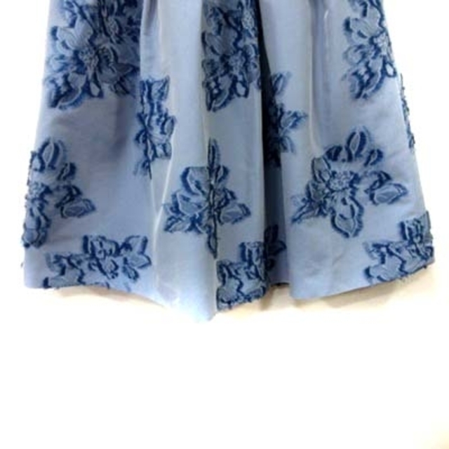 Rirandture(リランドチュール)のリランドチュール フレアスカート ギャザー ミモレ ロング 花柄 1 紺 青  レディースのスカート(ロングスカート)の商品写真