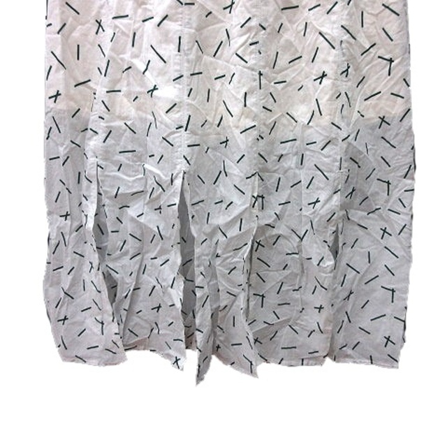 Andemiu(アンデミュウ)のアンデミュウ Andemiu フレアスカート ミモレ ロング 総柄 F 白 レディースのスカート(ロングスカート)の商品写真
