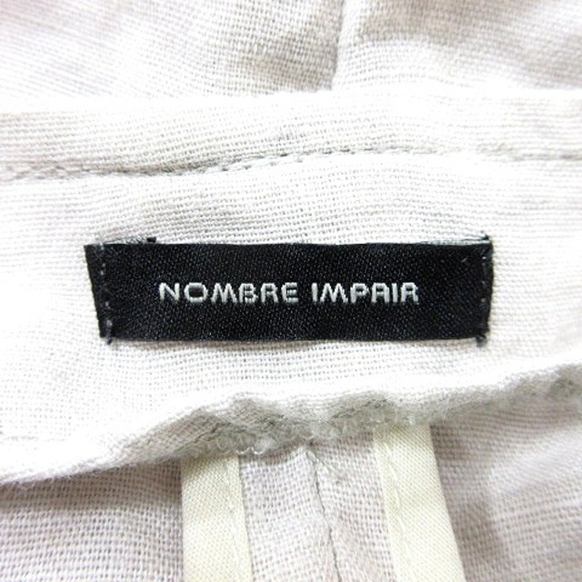 nombre impair(ノンブルアンベール)のノンブルアンペール ノーカラーコート 麻 リネン F 白 オフホワイト レディースのジャケット/アウター(その他)の商品写真