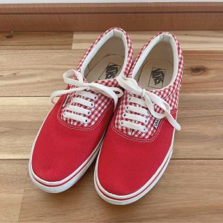 ヴァンズ(VANS)のVANS スニーカー 27cm  バンズ　赤　チェック(スニーカー)