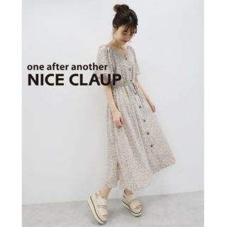 ワンアフターアナザーナイスクラップ(one after another NICE CLAUP)のNICE CLAUP　ナイスクラップ　前釦アソートフレアワンピース(ロングワンピース/マキシワンピース)