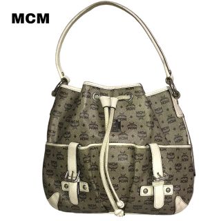 超美品 MCM　エムシーエム　ハンドバッグ　カデナ　クロコ型押し