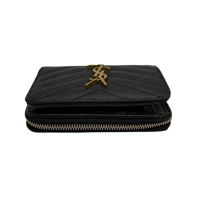 極 美品 SAINT LAURENT PARIS サンローラン パリ YSL ロゴ レザー