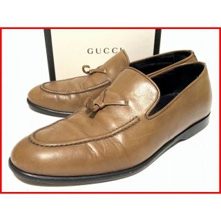 グッチ(Gucci)のGUCCI グッチ 6.5≒23.5cm スリッポン 茶 レディース jtl(スリッポン/モカシン)