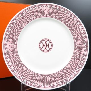 エルメス(Hermes)の未使用品 HERMES エルメス 22.5cm 陶器　食器　プレート　インテリア 皿 陶器 ホワイト【中古】(食器)