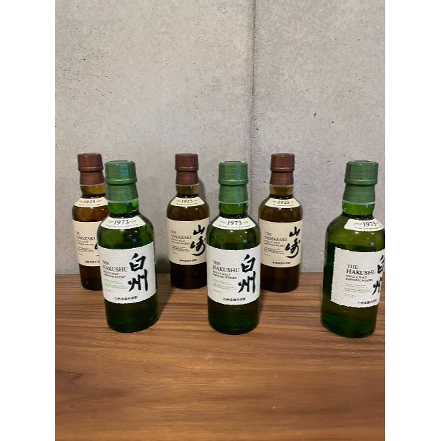 山崎(3本)・白州(3本) ミニボトル180ml×合計6本の通販 by らくだ's