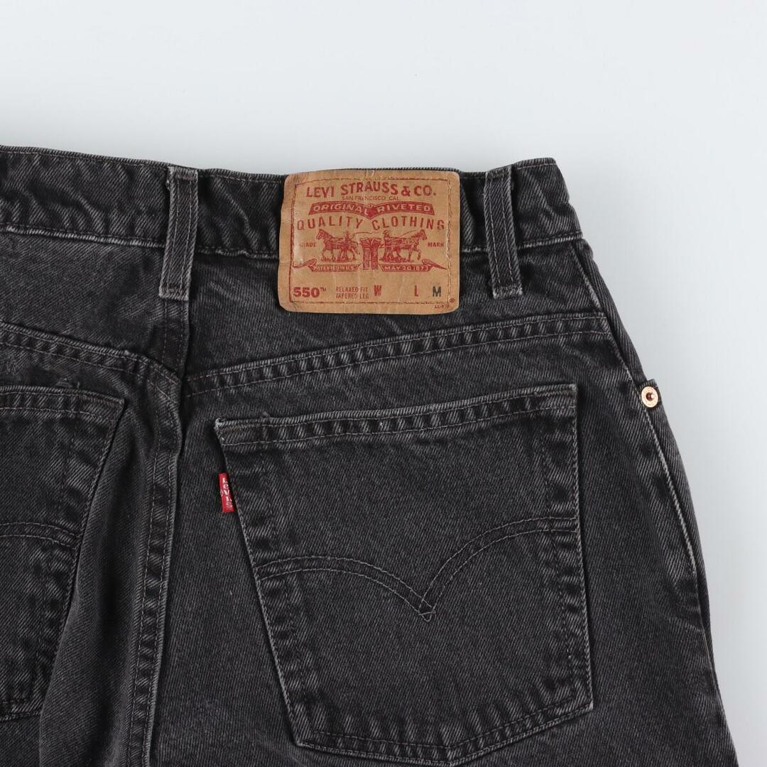 90年代 リーバイス Levi's 15951 RELAXED FIT TAPERED LEG ブラックジーンズ テーパードデニムパンツ レディースL(w27) ヴィンテージ /eaa319992 3