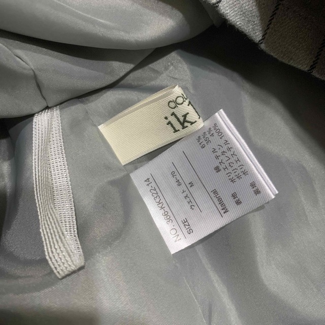 ikka(イッカ)のikka  ストライプ  グレー  スカート              k レディースのスカート(ひざ丈スカート)の商品写真
